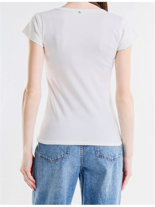 T-shirt scritta laminata Met Met | M 306TSPANNA/ROSA